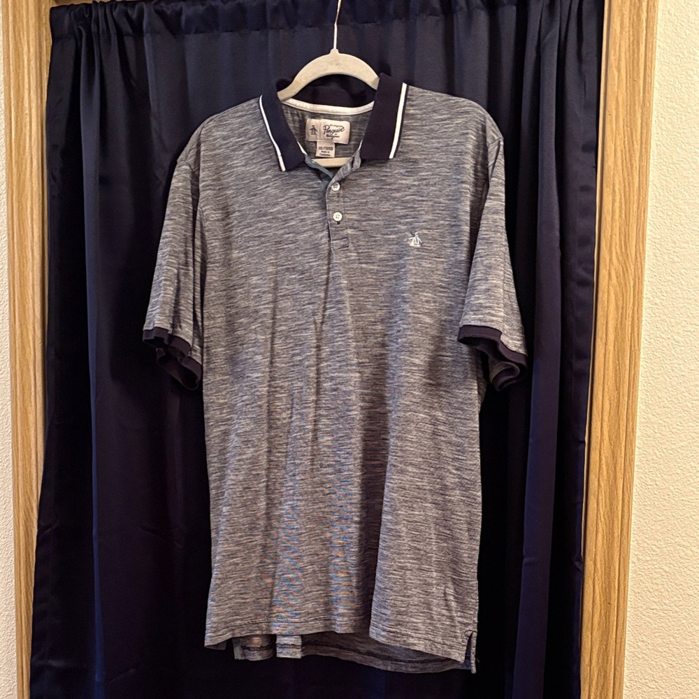 Penguin by Munsingwear men’s navy heather polo size XXL